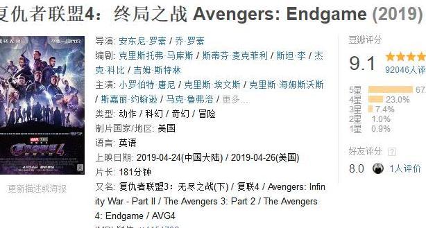 你看《复联4》了吗?预售票房已破7亿!神话能否