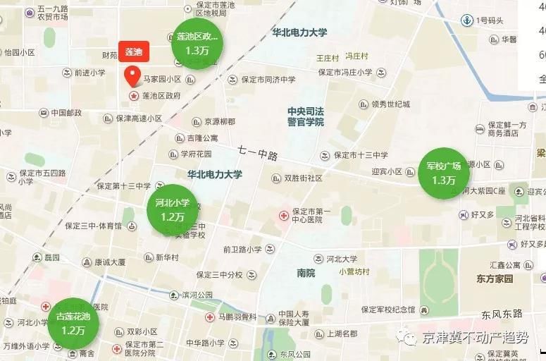 保定房价到底跌了多少?来看最新保定各区房价地图!