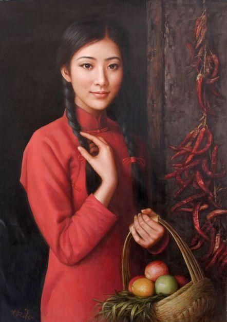 欣赏青年画家杨华人物油画 感受东方女子独有