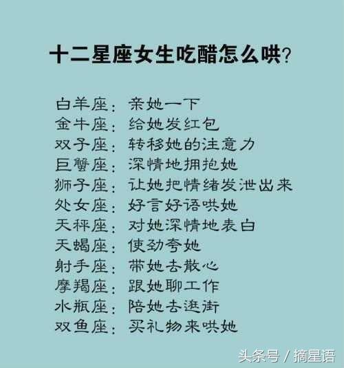 白羊座女生喜欢了你亲她一下金牛座女生吃醋了你给她发个十二星座谁吃醋白羊座图片
