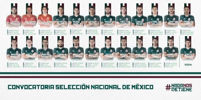 墨西哥公布世界杯23人大名单:小豌豆领衔出征