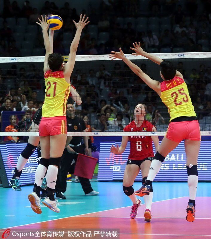 2018世界女排联赛宁波站 中国3-0横扫比利时夺