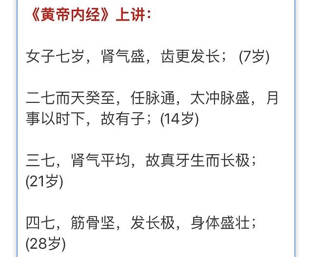 《黄帝内经》：告诉你女七男八的生命周期，一生受用，值得收藏