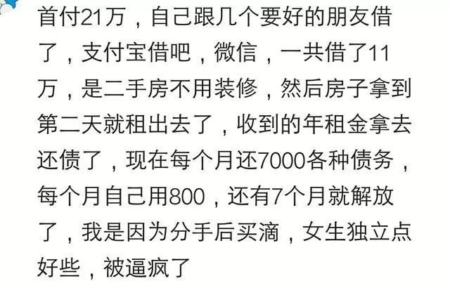 说说买房你自己出了首付钱的多少?网友:首付20万，借了18万