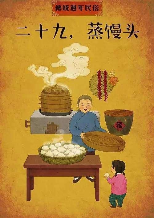 春节习俗(八)：二十九蒸馒头，蒸蒸日上又一年