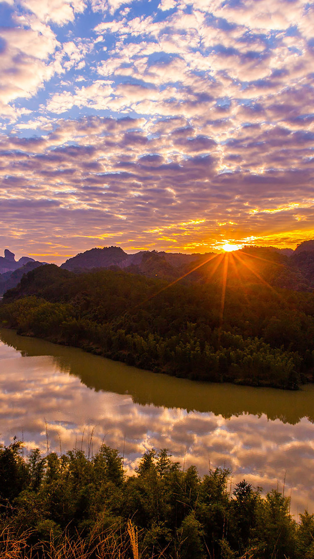 15张手机高清壁纸,独家发布水上丹霞美景,iPh