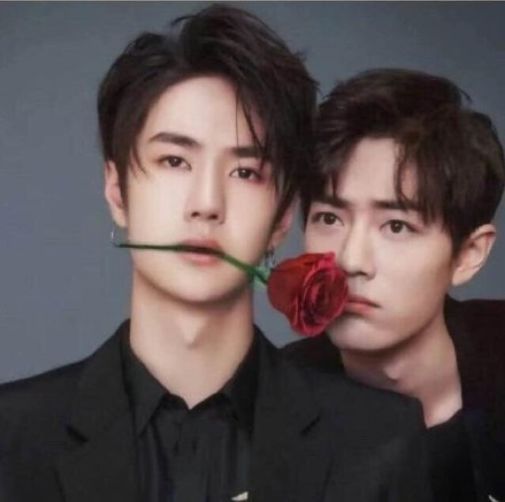 肖战跟王一博合照