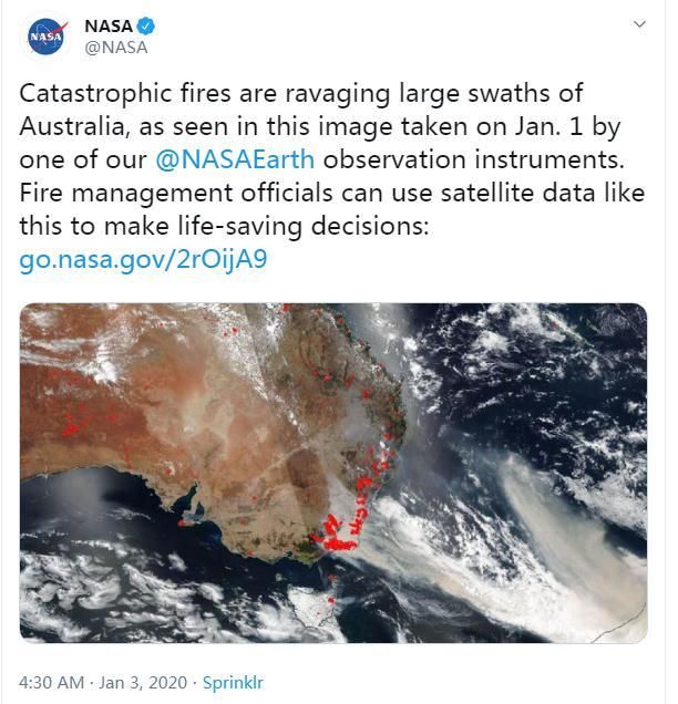 2019澳洲大火卫星