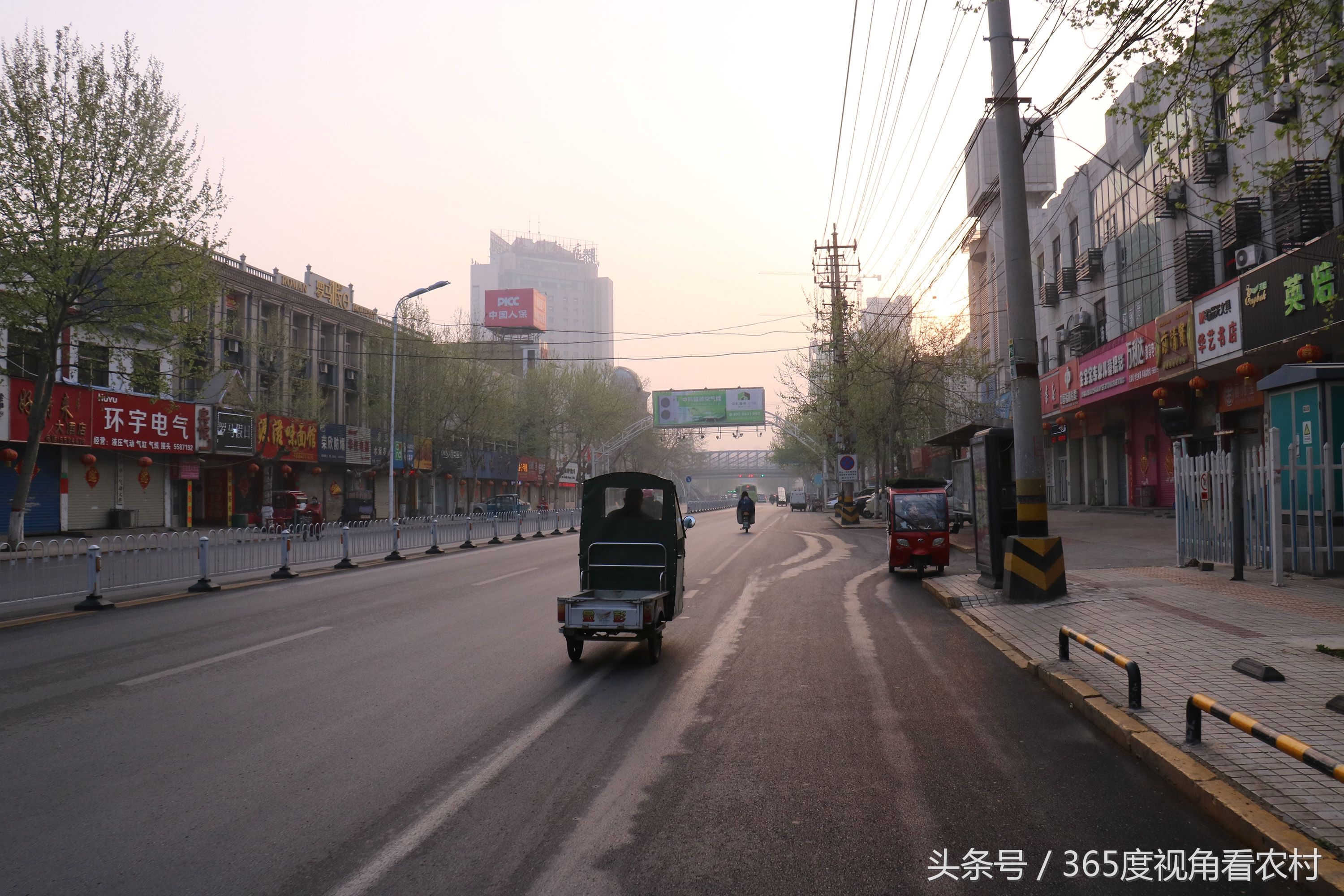 清晨6点 山东滕州街景