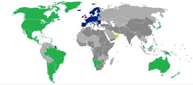 各发达国家和地区的免签对象!