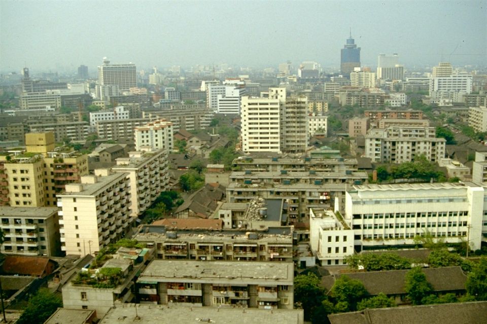 熟悉的旧日成都街景 1991年2月春节前夕