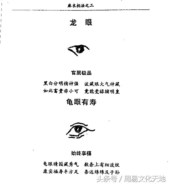 麻衣神相图解大全之眼形看你人生命运和运势运