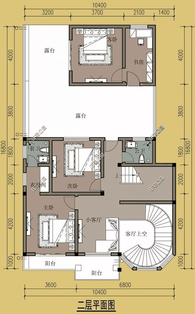 农村简欧式自建房，3层10米x17米没厨房？这样的布局真挺多