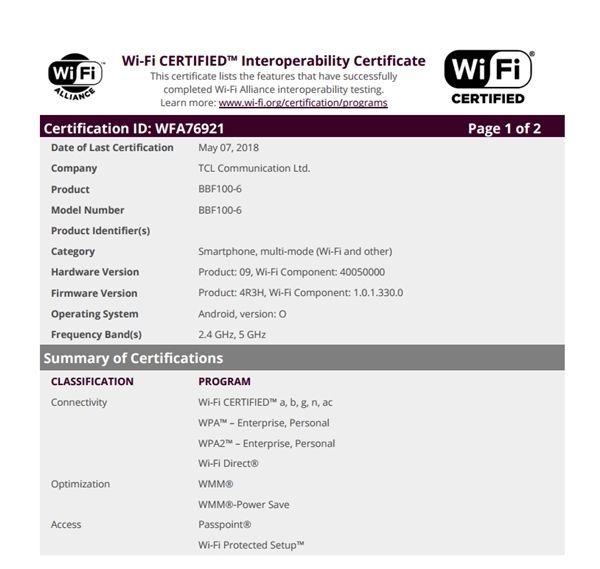 骁龙660加持 黑莓KEY2通过Wi-Fi联盟认证