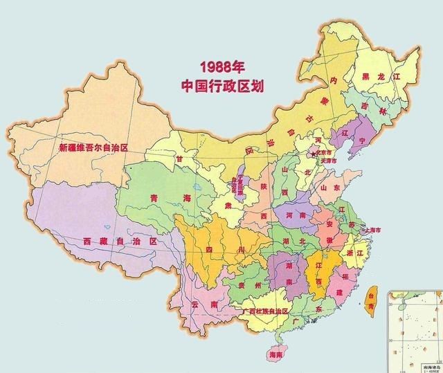建国以来中国行政区域划分地图