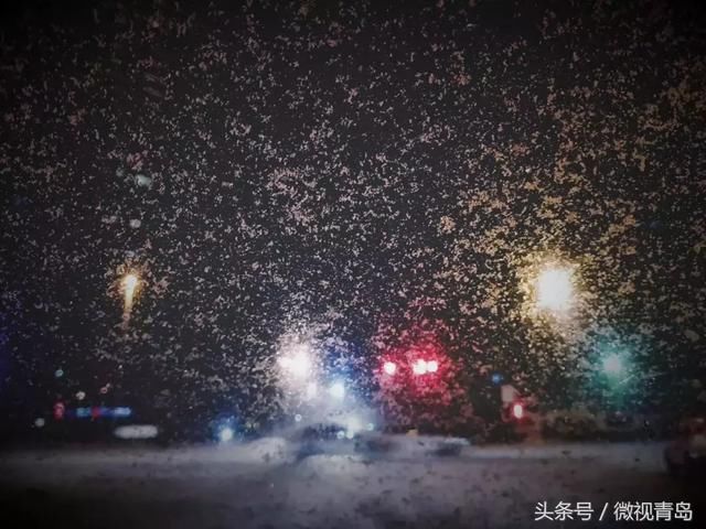 12℃+突降“暴”雪的夜晚，青岛那些不着急回家的人……致敬！