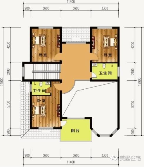 这15款二层别墅，户型方正施工简单，主体造价最低只要18万