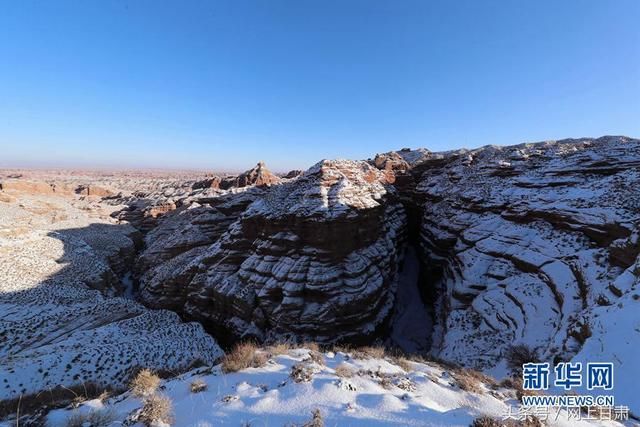 【大美甘肃】平山湖大峡谷“浴”雪美如画