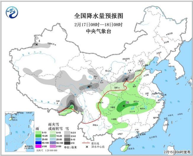 南方地区阴有小雨 弱冷空气继续影响东部地区