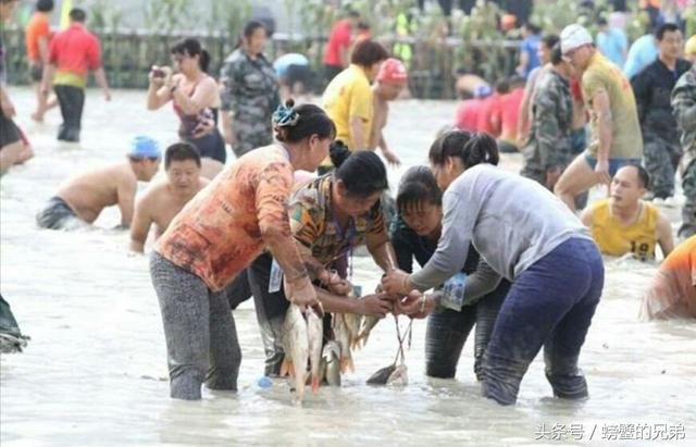 男女老少齐上阵,600多人混水摸鱼民俗活动,3