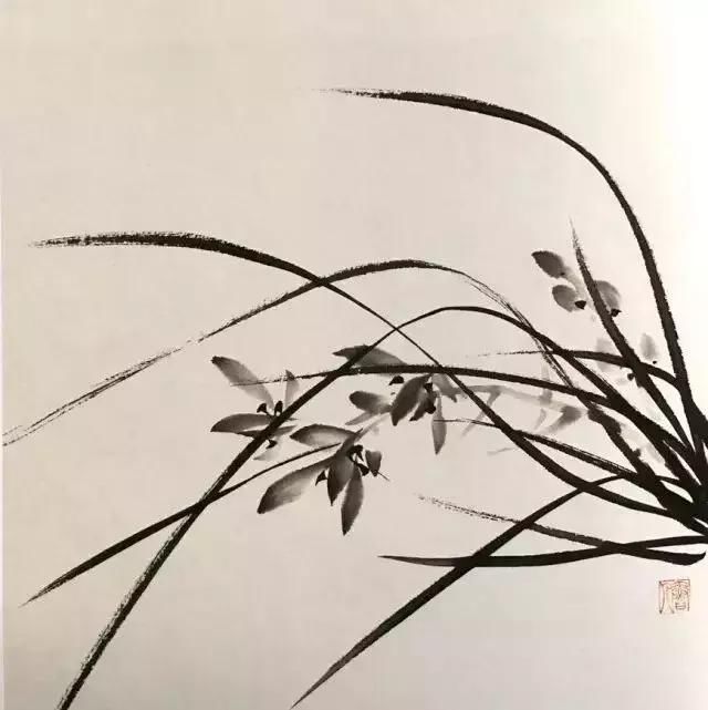 国画：怎么画兰花及题款