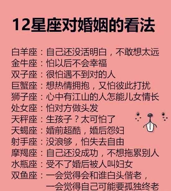 12星座对婚姻的看法,最容易搞暧昧的星座排行,单纯度排行榜