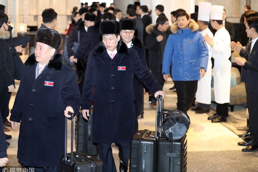 朝鲜跆拳道示范团结束韩国之行返朝