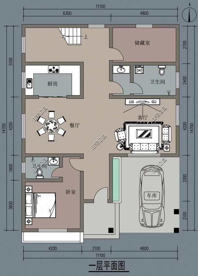 90后农村自建房，现代风格户型6套，含平面图