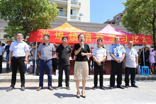 游埠镇召开2018年度消防技能大比武竞赛活动