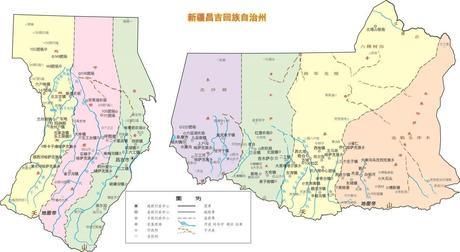 地图上看新疆昌吉,为何被乌鲁木齐分为东西两半?图片