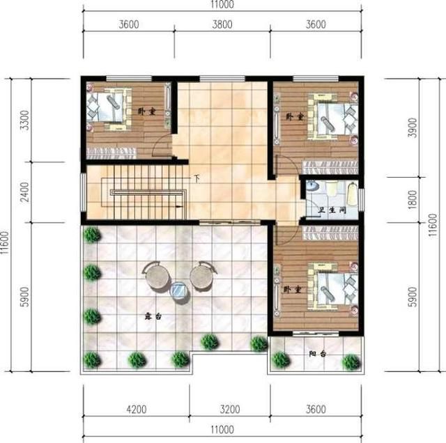 11X11.6米三层带车库别墅，美观实用接地气，建一栋村里人刮目相