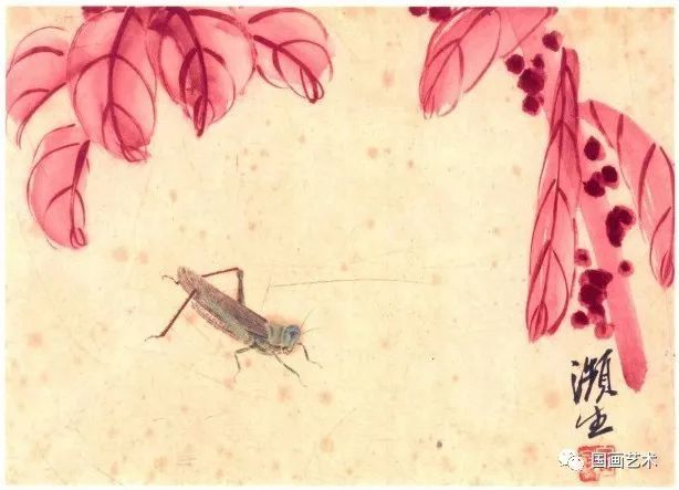 霜叶如花--齐白石雁来红作品北京名士画院 霜叶如花--齐白石雁来红作品北京名士画院