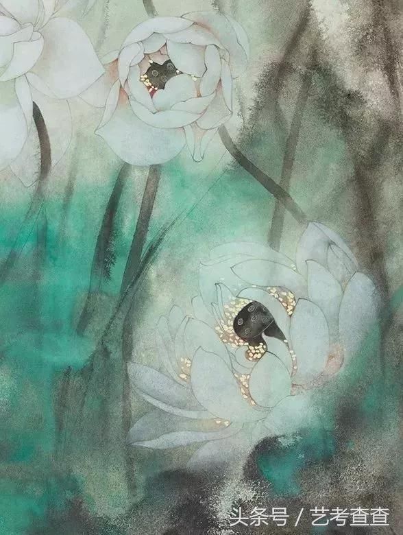 她的《叶落长安》热播全国!她的佛像,莲花惊艳画坛!图片