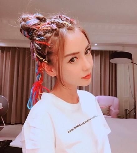 杨幂留空气刘海baby梳脏辫, 年龄25+该用哪些