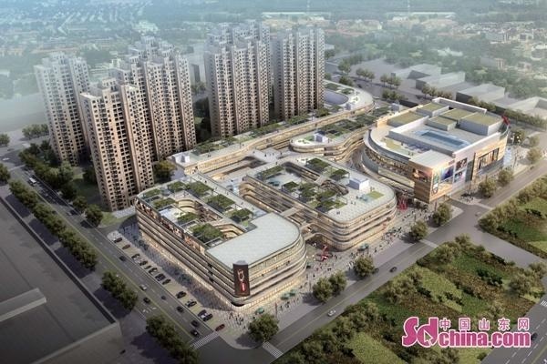 烟台红星国际广场项目封顶 山东省首座公园式