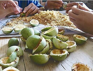 婆婆在天桥下发现了这果子,摘回家做了天然美