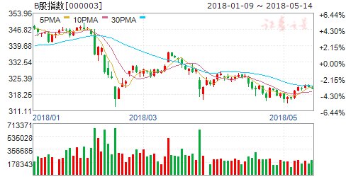 沪市B股指数报收321点 跌幅0.13%