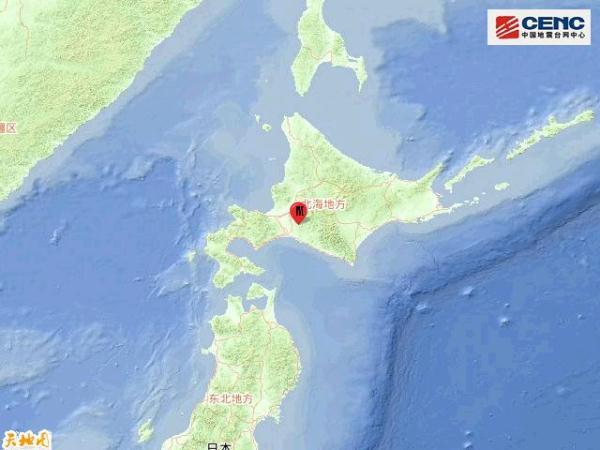 日本北海道地区发生5.5级地震
