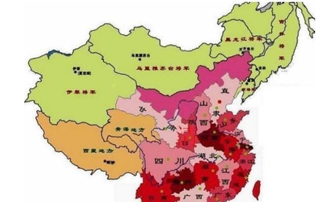 省为地方最高一级的行政机构，清代内地十八省是指哪十八省?