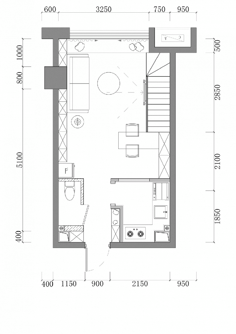 室内设计 淮安新城市广场40m公寓样板间