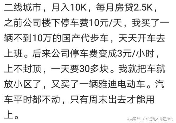 你认为月薪多少可以买车了，网友：就服那些月薪三千买车买房的