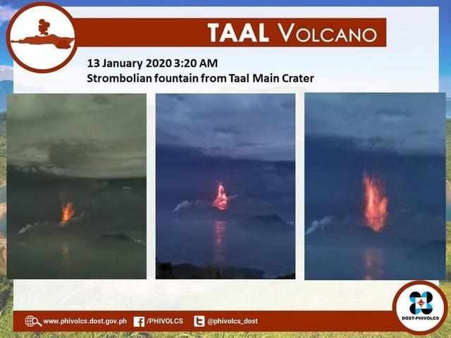 塔阿尔火山今日凌晨