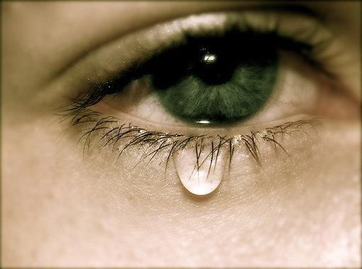 绘画基础教程:流泪的眼睛素描画 伤感素描图片