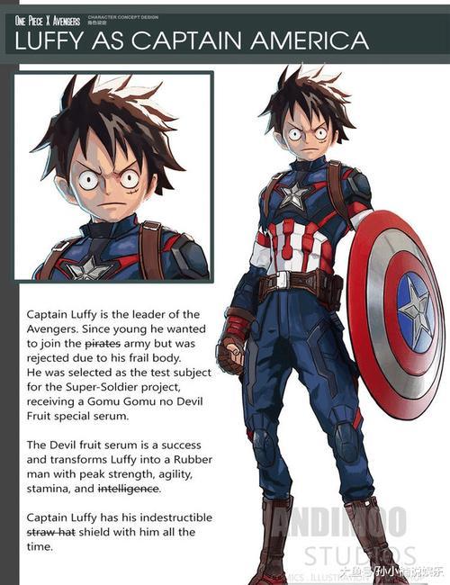 日漫角色组成复仇者联盟,路飞果然是队长的料