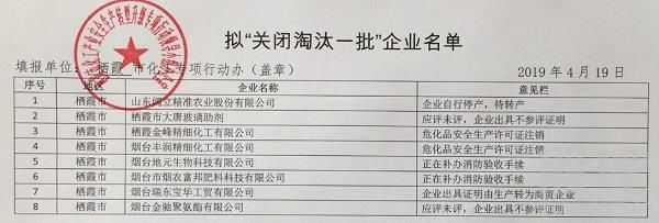 山东省近200家化工企业将被关闭淘汰（附名单） 综合 第17张