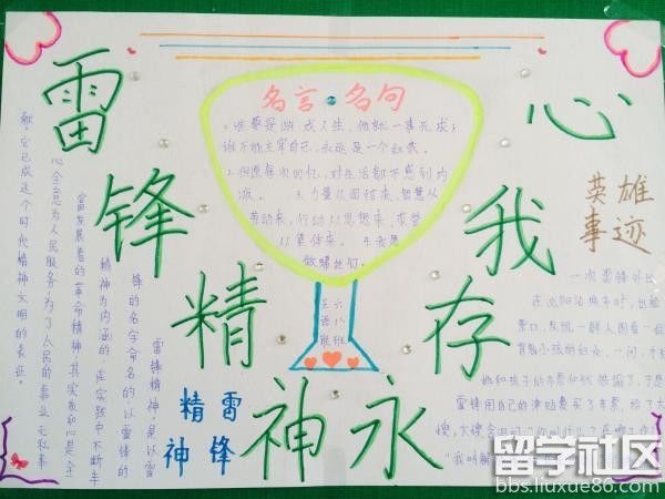 2017高中生学雷锋手抄报获奖作品