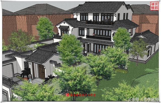 农村中式宅院，建房不再千篇一律，建一栋乡村里的出众美宅！