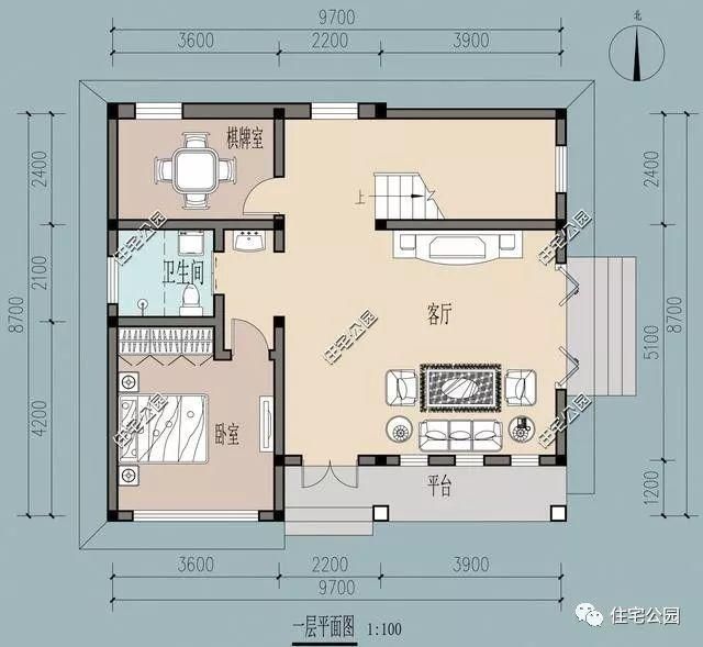 新农村自建9x8米小户型别墅，2种平面布局选1还是选2?