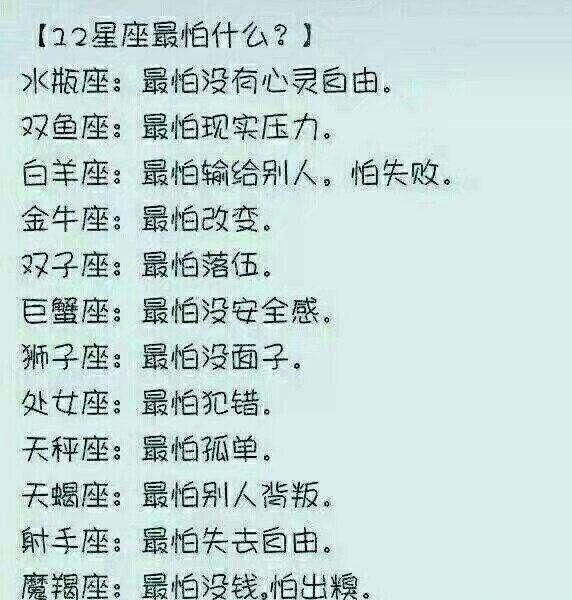 十二星座最怕什么,最重视朋友星座排行,十二星座吃起醋的样子