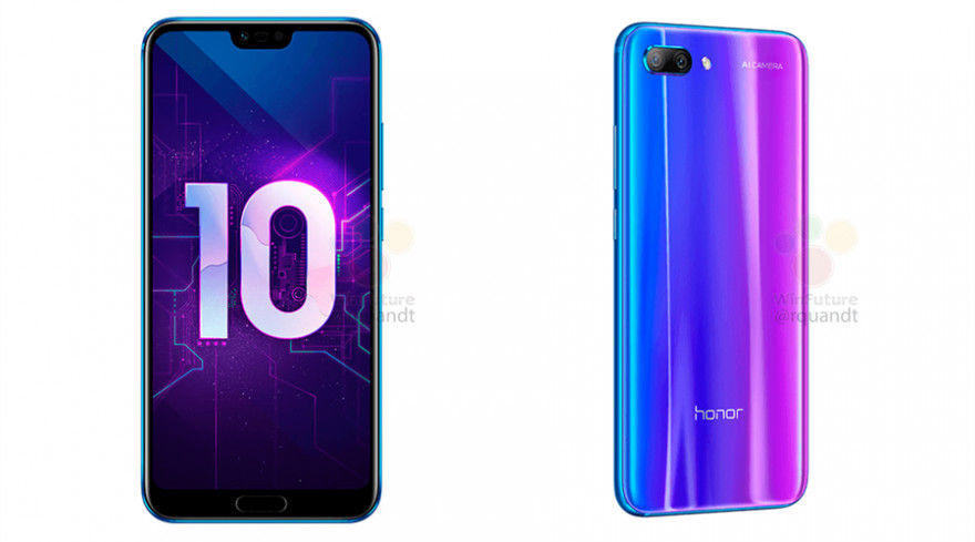 荣耀10高清图曝光:炫彩机身+前置指纹抢眼